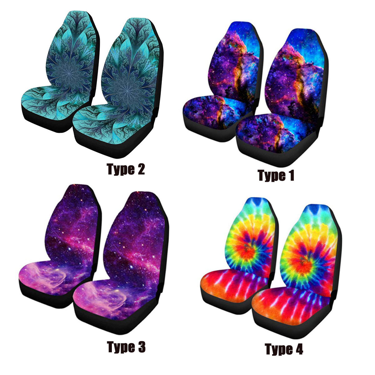 Galaxy-Printed-Car-Front-Seat-Cover-Cushion-Protector-Sedan-SUV-Van-Universal-1653258