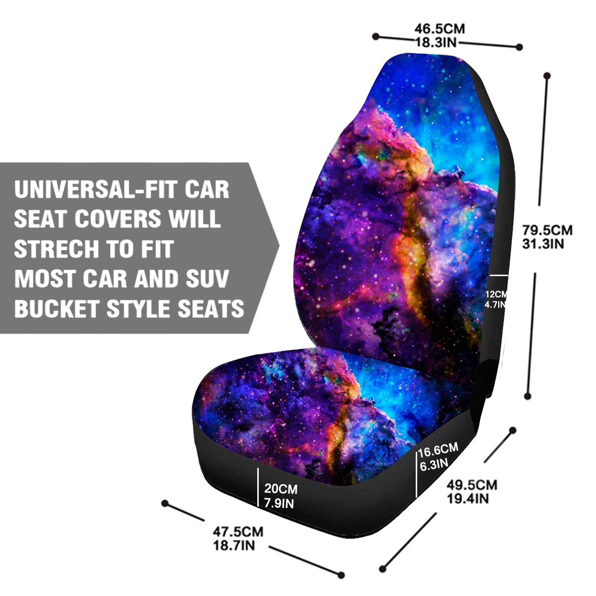 Galaxy-Printed-Car-Front-Seat-Cover-Cushion-Protector-Sedan-SUV-Van-Universal-1653258