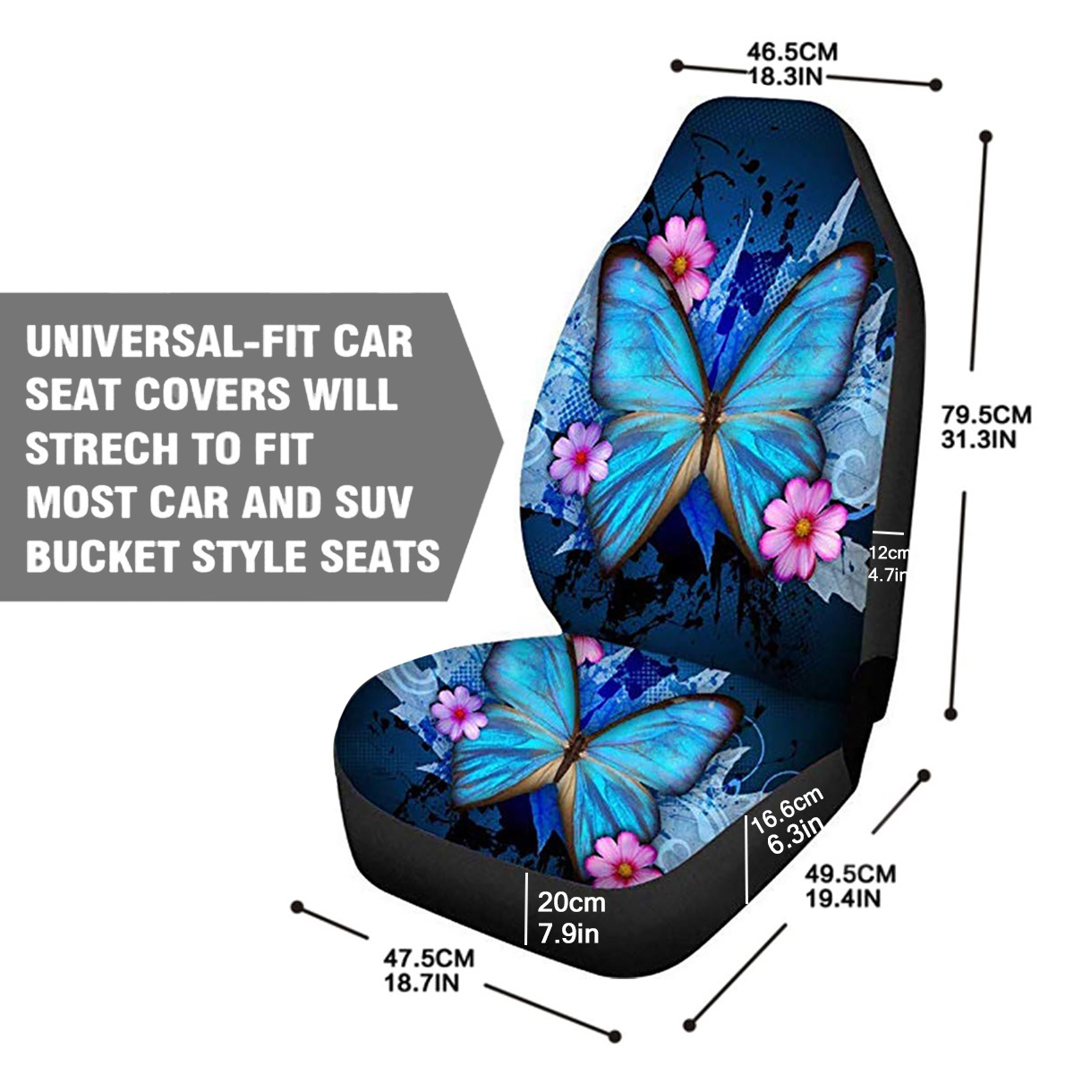 Heavy-Duty-Car-Front-Seat-Cover-Protector-Cushion-Breathable-Butterfly-1689417