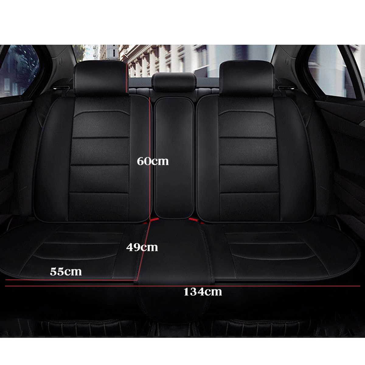 Luxury-Universal-Black-Car-5-Seat-PU-Leather-Front--Rear-Seat-Cover-Cushion-1570096