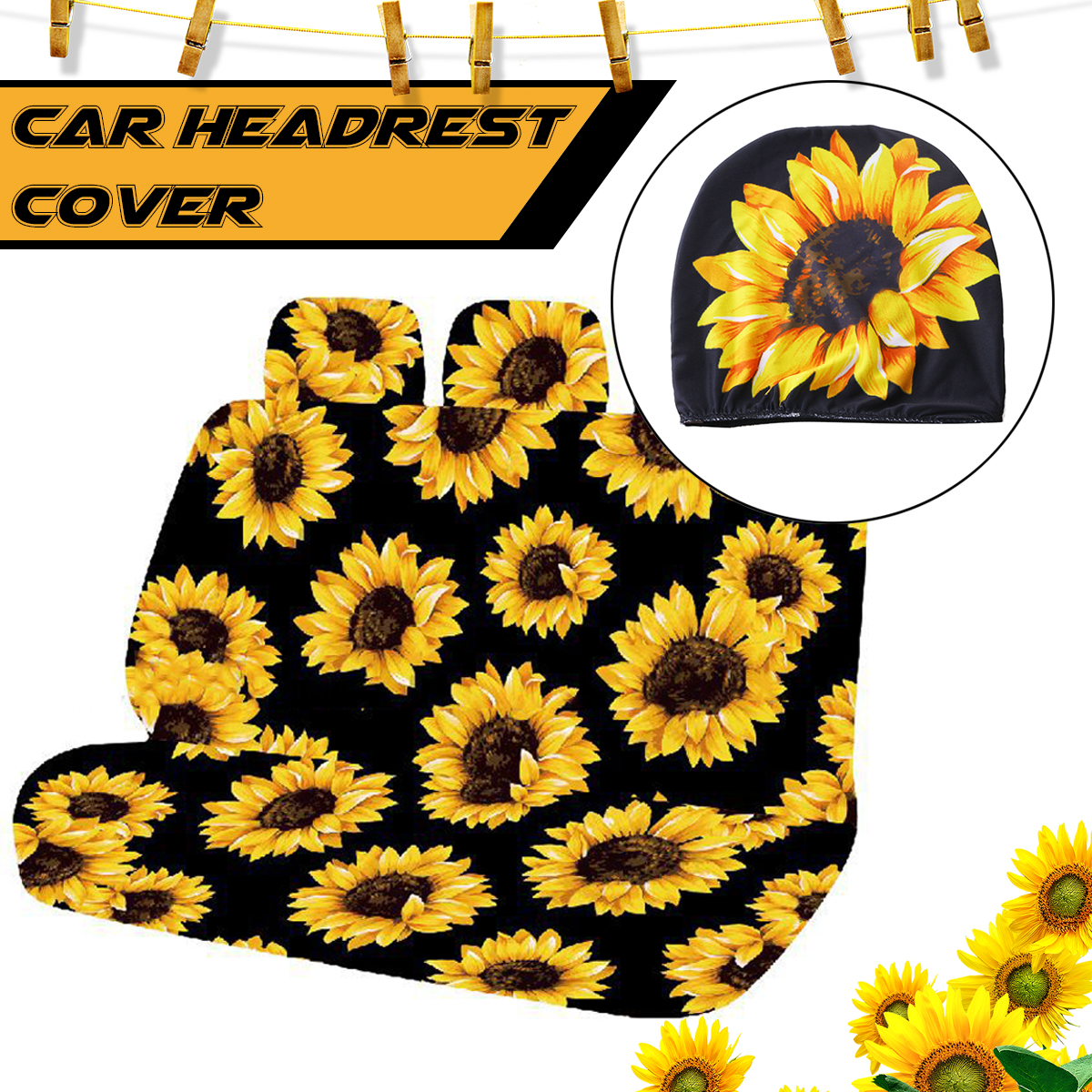 Single-Car-Headrest-Cover-Sleeve-Universal-Sunflower-Printed-Polyester-Protective-Van-1660021