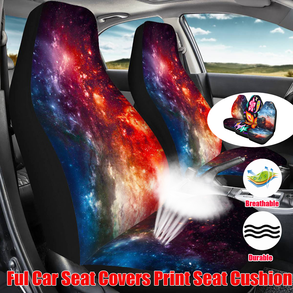 Single-Front-Car-Seat-Cover-Protector-Starry-Printed-Cushion-1818985