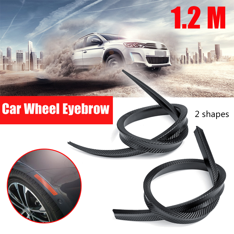 Universal--Anti-scratch-Car-wheel-Trim-Eyebrow-Protector-Carbon-Black-Lengthened-120cm-1531766