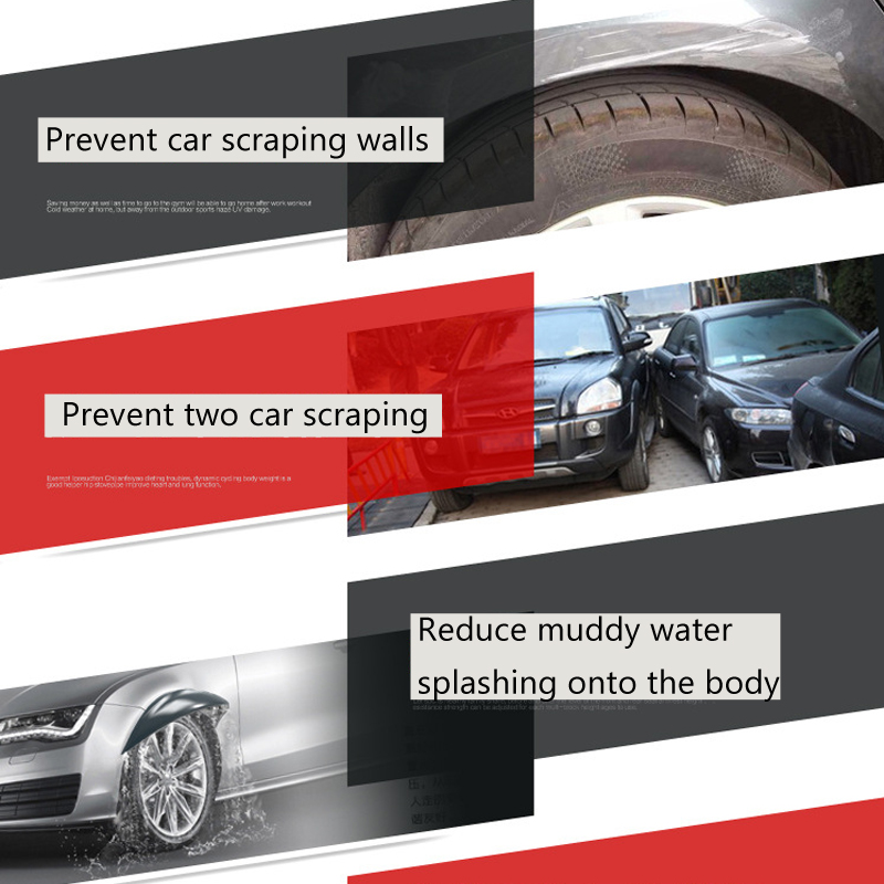 Universal--Anti-scratch-Car-wheel-Trim-Eyebrow-Protector-Carbon-Black-Lengthened-120cm-1531766