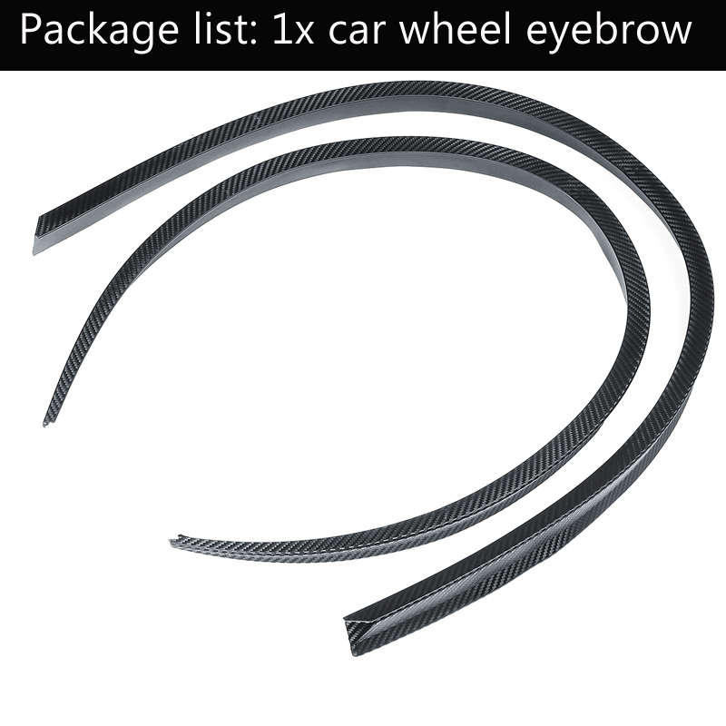 Universal--Anti-scratch-Car-wheel-Trim-Eyebrow-Protector-Carbon-Black-Lengthened-120cm-1531766