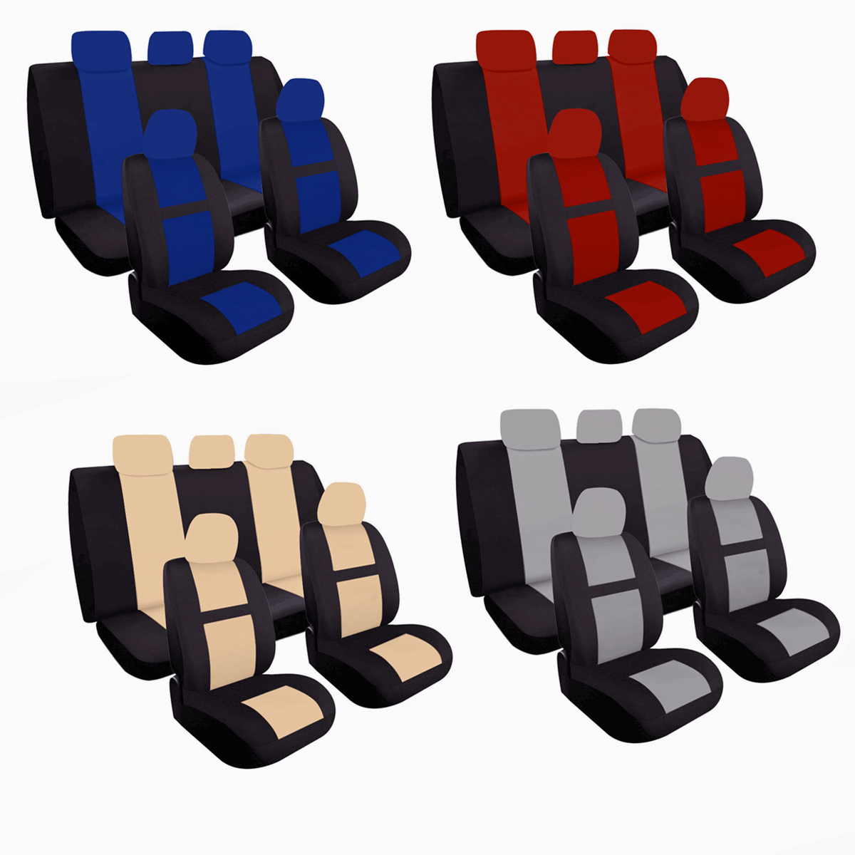 Universal-9Pcs-5-Heads-Car-Seat-Bench-Covers-Protector-Polyester-For-Truck-SUV-1688976