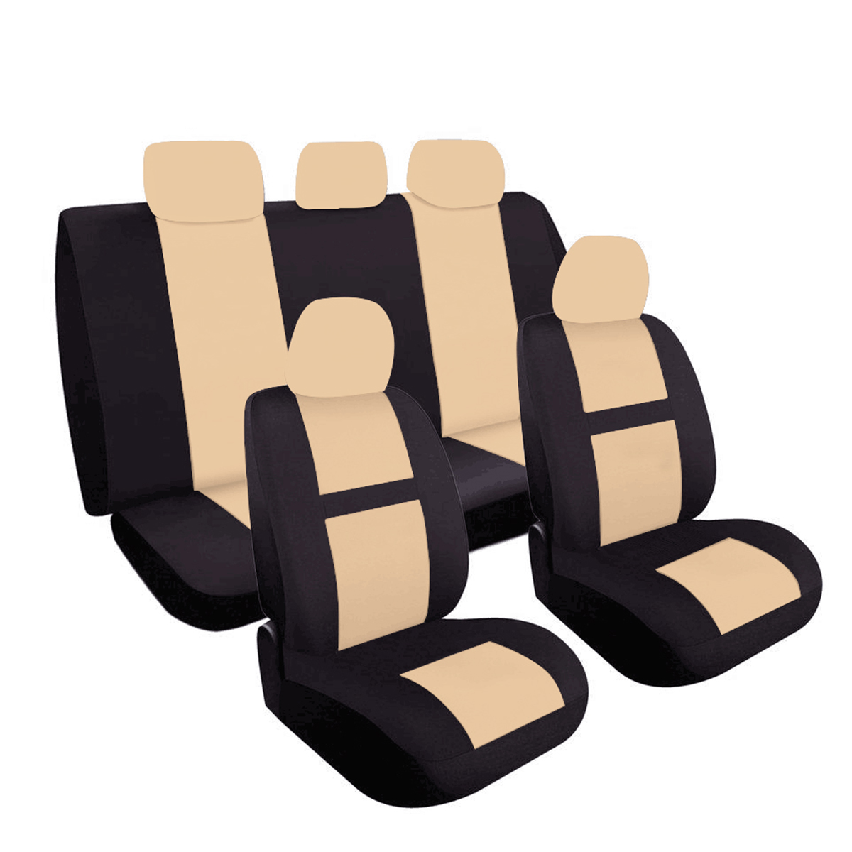 Universal-9Pcs-5-Heads-Car-Seat-Bench-Covers-Protector-Polyester-For-Truck-SUV-1688976