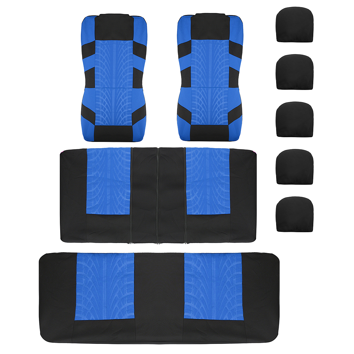 Universal-Car-5-Heads-Front-Rear-Seat-Covers-Protector-Cushions-9Pcs-Full-Set-1681734