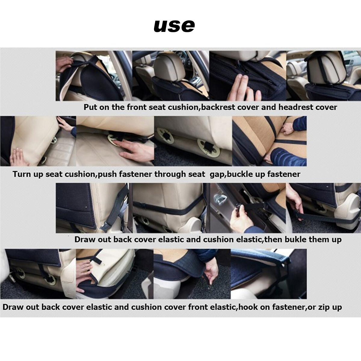 Universal-Car-5-Seat-PU-Leather-Black--Red-Full-Surround-Cover-Mat-Cushion-Pillow-1422188