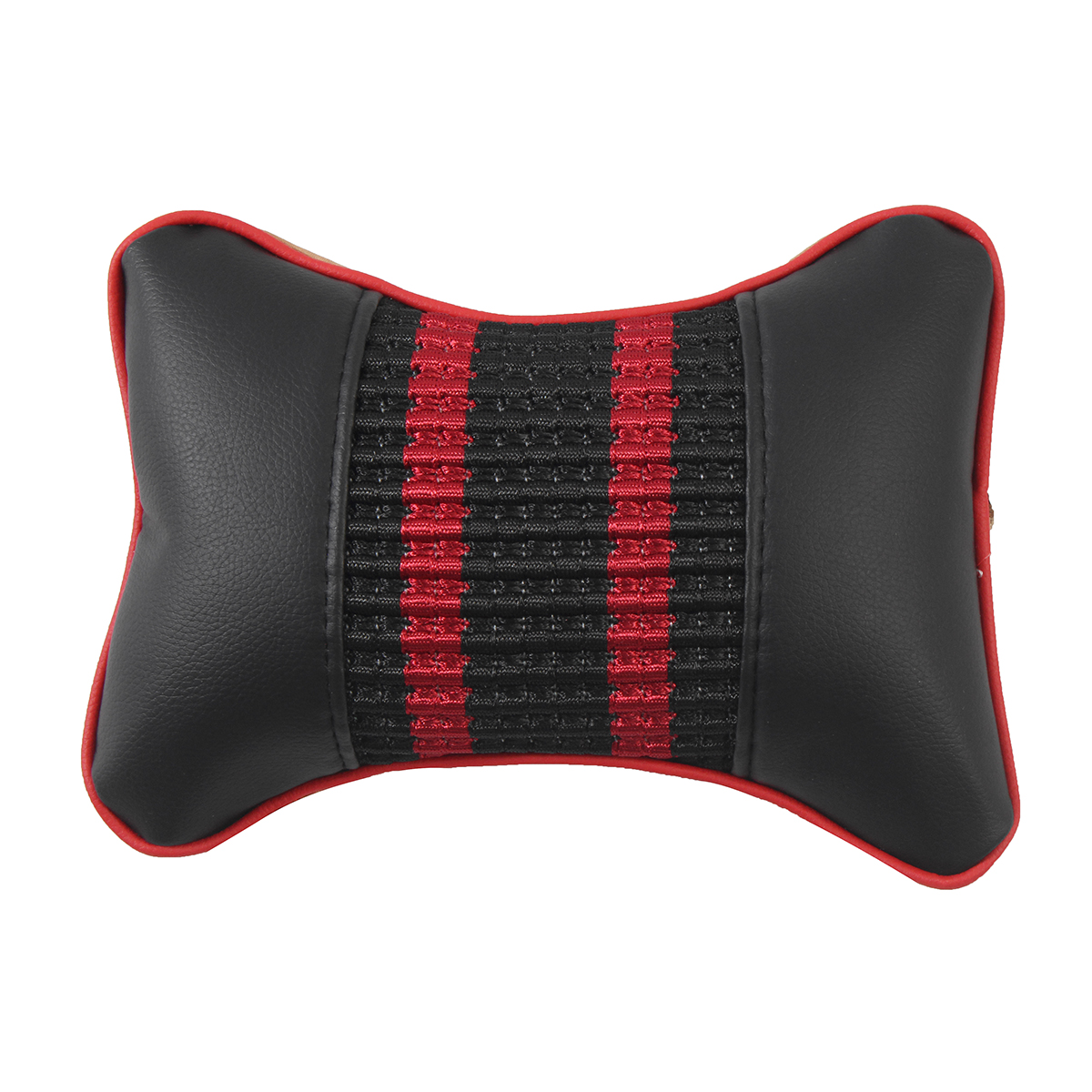 Universal-Car-5-Seat-PU-Leather-Black--Red-Full-Surround-Cover-Mat-Cushion-Pillow-1422188