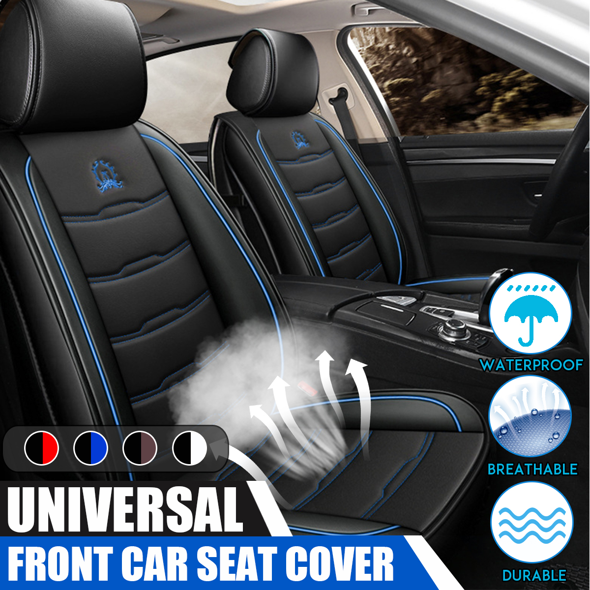 Universal-Car-Front-Seat-Cover-Auto-Accessories-PU-Leather-Breathable-Cushion-1779038