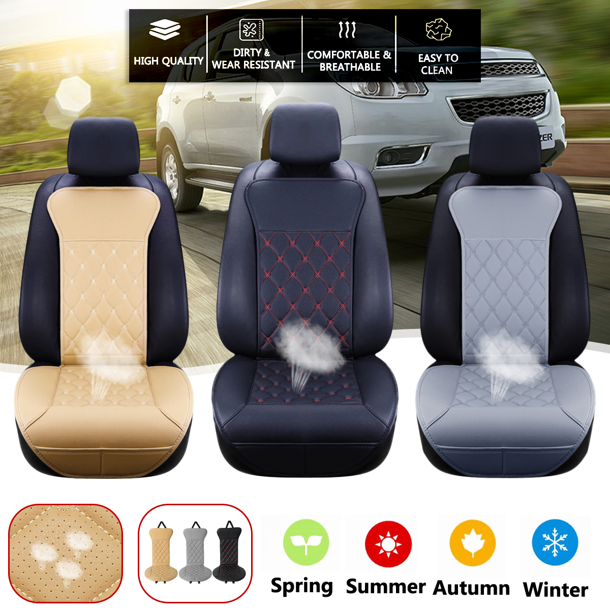 Universal-Car-Front-Seat-Cover-Chair-Cushion-Pad-Mat-Protector-PU-1689660
