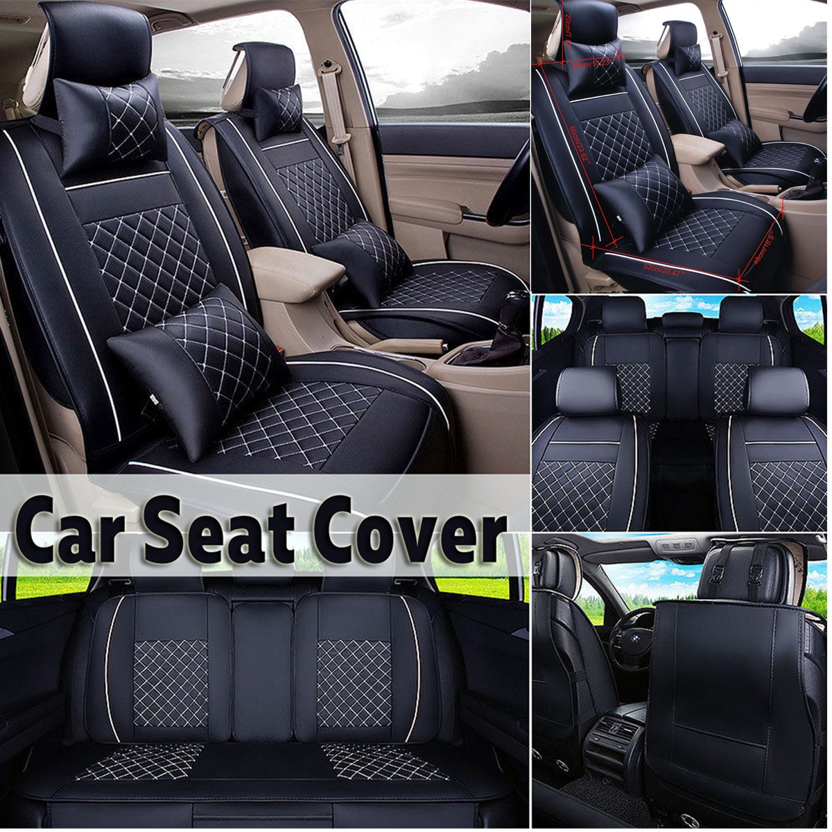 Universal-Car-SUV-5-Seats-PU-Leather-Seat-Cover-Front-Rear-Cushion-Rear-Pillows-1505721