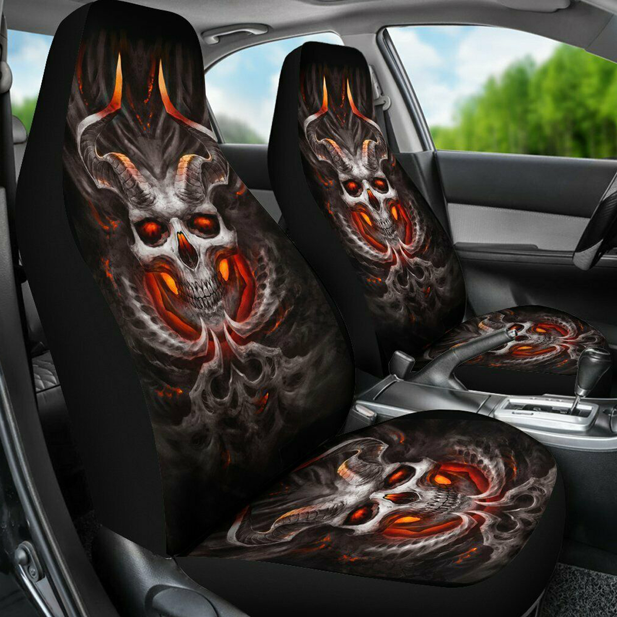 Universal-Car-Seat-Cover-Demon-Skull-Design-Cushion-Pad-Protective-Front-Covers-1818979