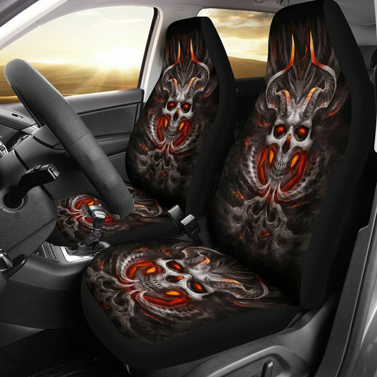Universal-Car-Seat-Cover-Demon-Skull-Design-Cushion-Pad-Protective-Front-Covers-1818979