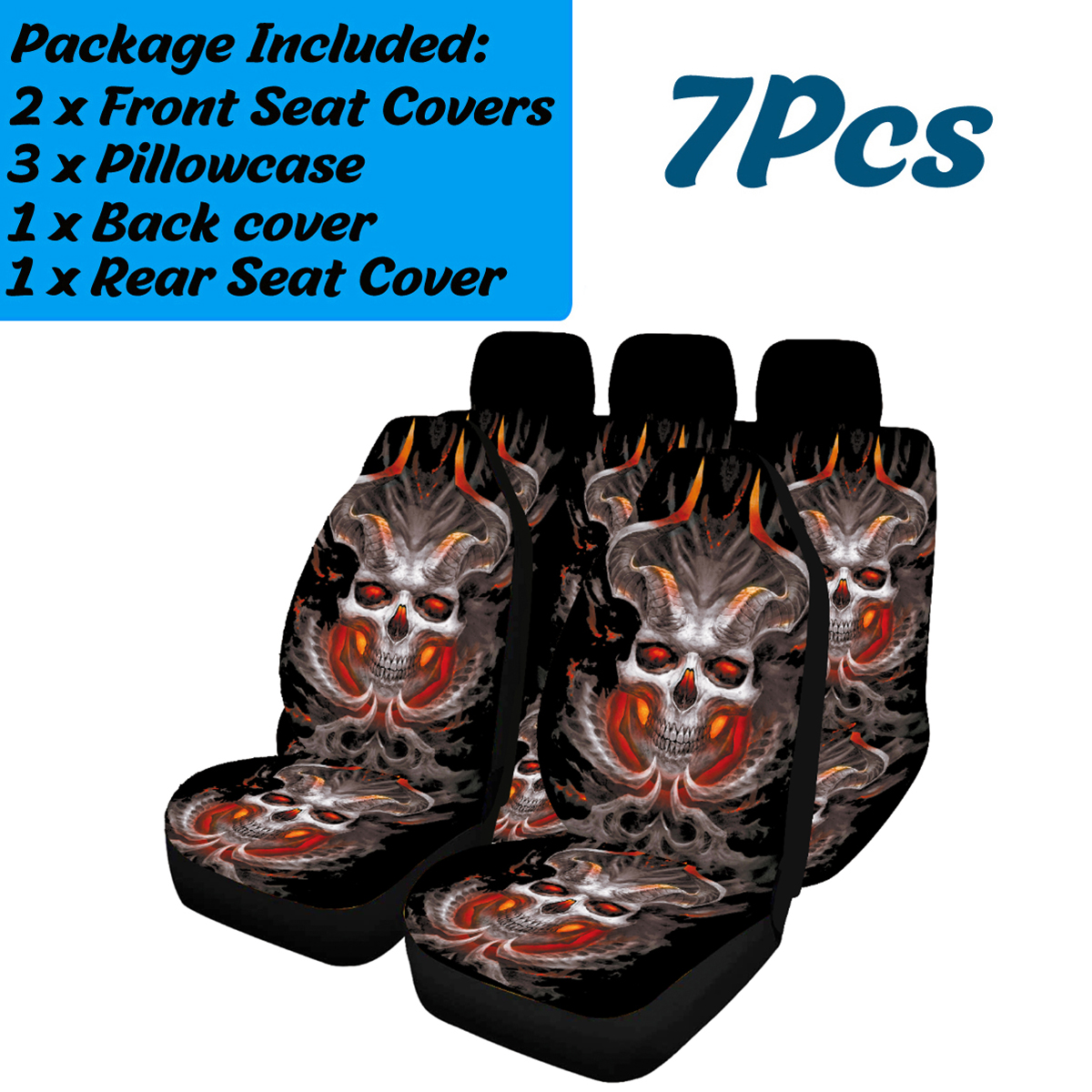 Universal-Car-Seat-Cover-Demon-Skull-Design-Cushion-Pad-Protective-Front-Covers-1818979