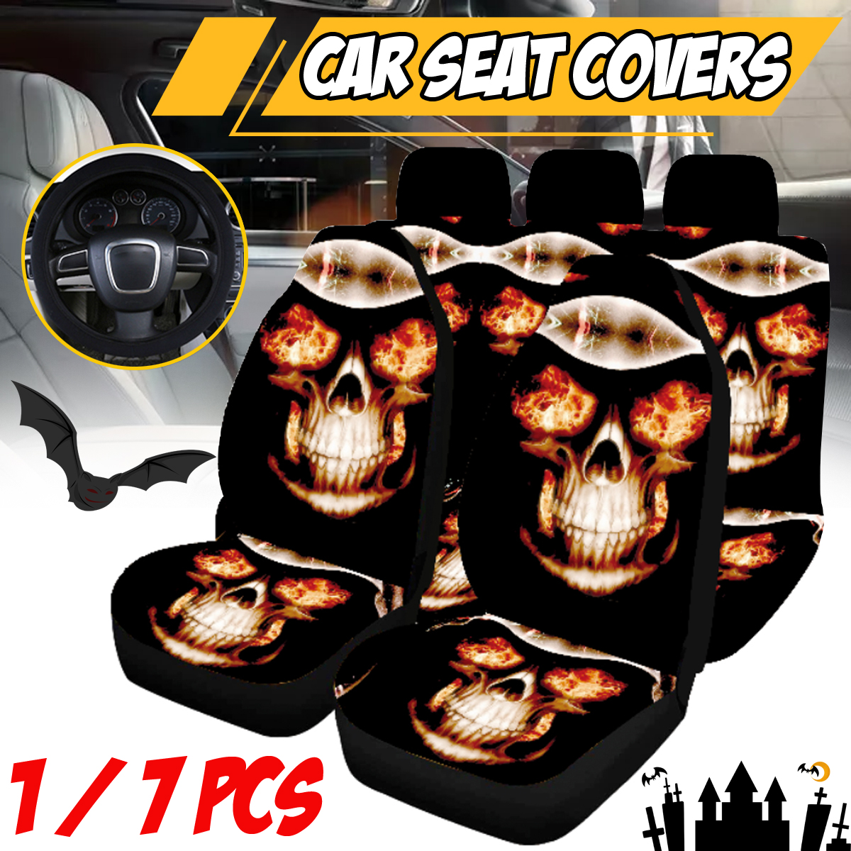 Universal-Car-Seat-Cover-Skull-Print-Front--Rear-Cushion-Pad-Protector-Set-1818984