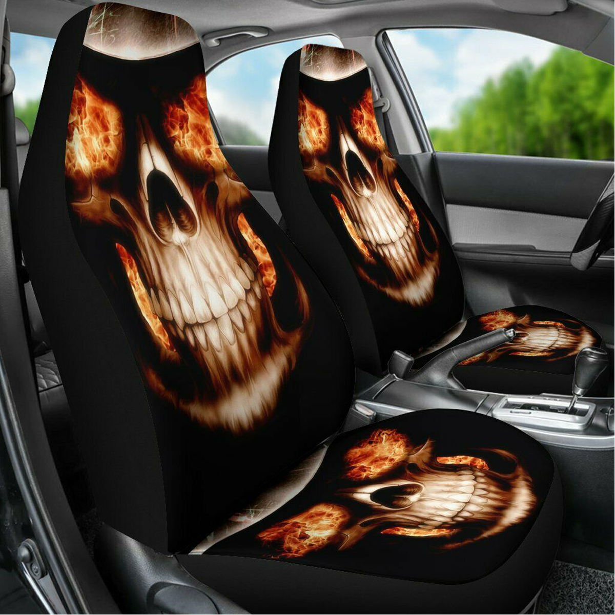 Universal-Car-Seat-Cover-Skull-Print-Front--Rear-Cushion-Pad-Protector-Set-1818984