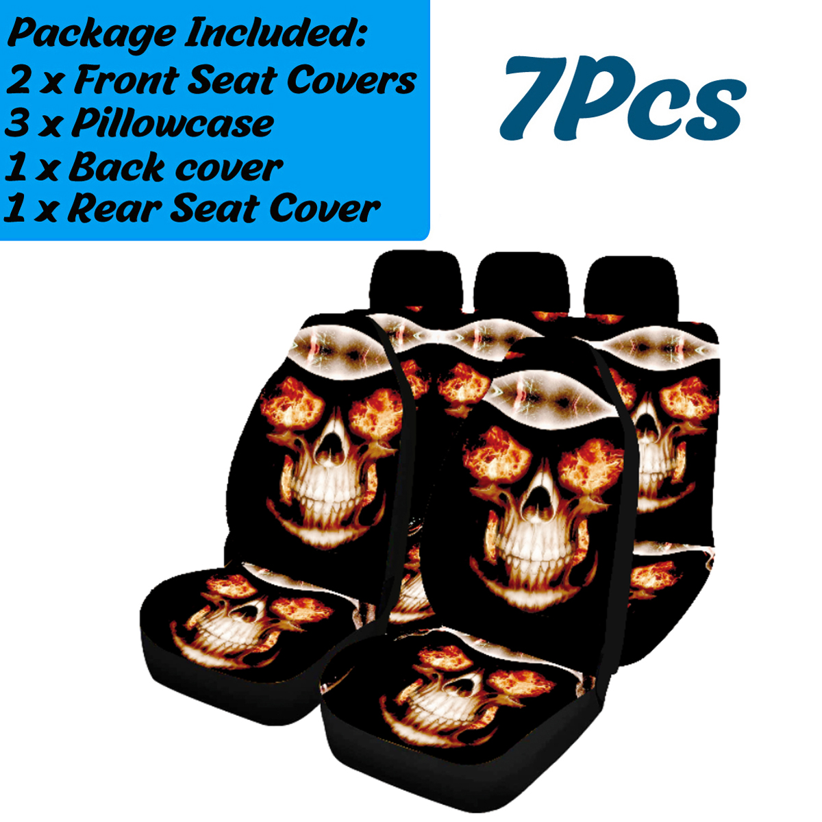 Universal-Car-Seat-Cover-Skull-Print-Front--Rear-Cushion-Pad-Protector-Set-1818984