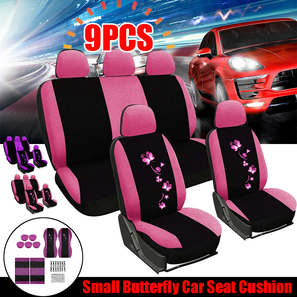 Universal-Car-Seat-Covers-Front-and-Rear-Protectors-Full-Set-Butterfly-Printed-1663001