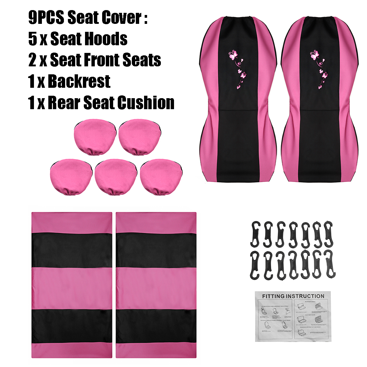Universal-Car-Seat-Covers-Front-and-Rear-Protectors-Full-Set-Butterfly-Printed-1663001