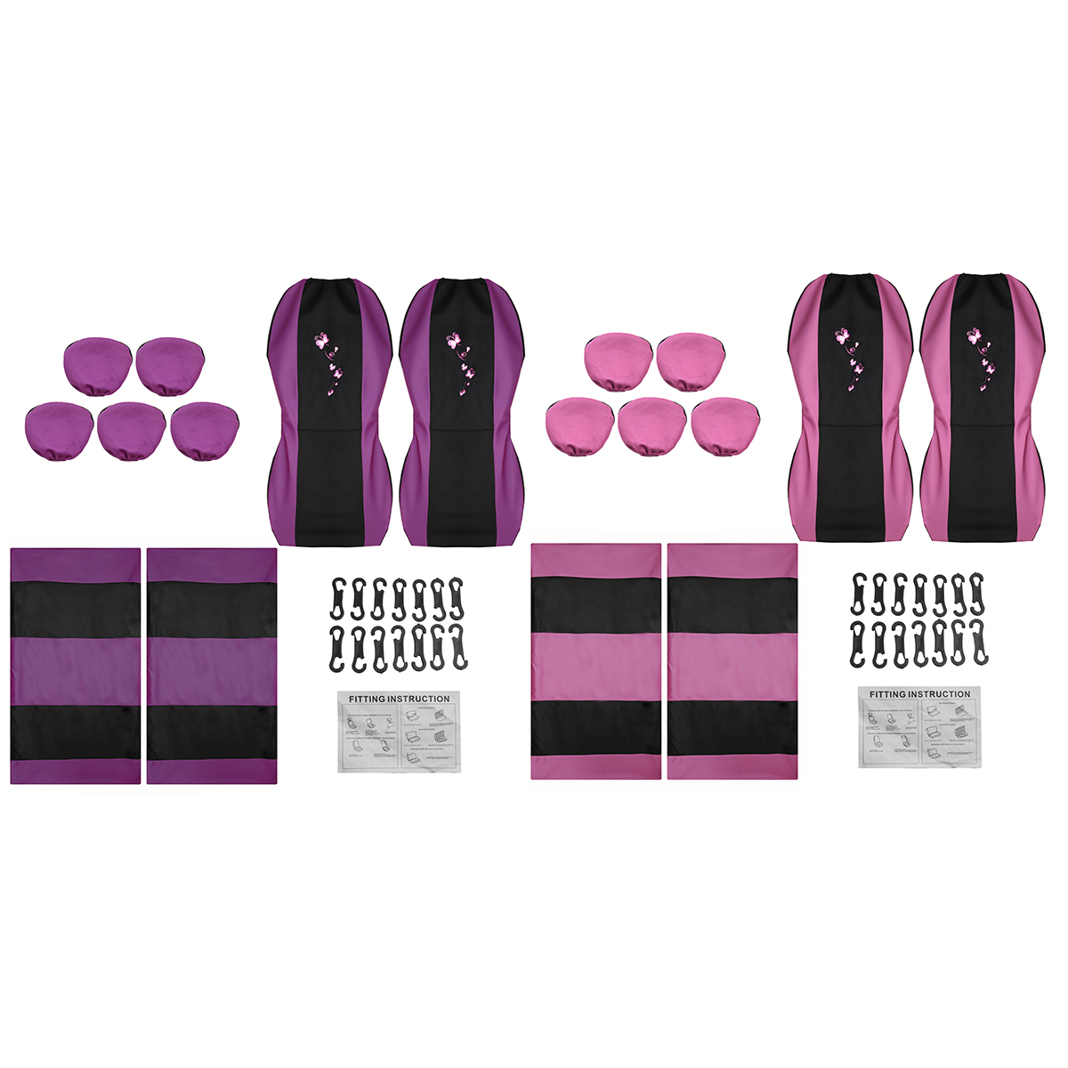 Universal-Car-Seat-Covers-Front-and-Rear-Protectors-Full-Set-Butterfly-Printed-1663001