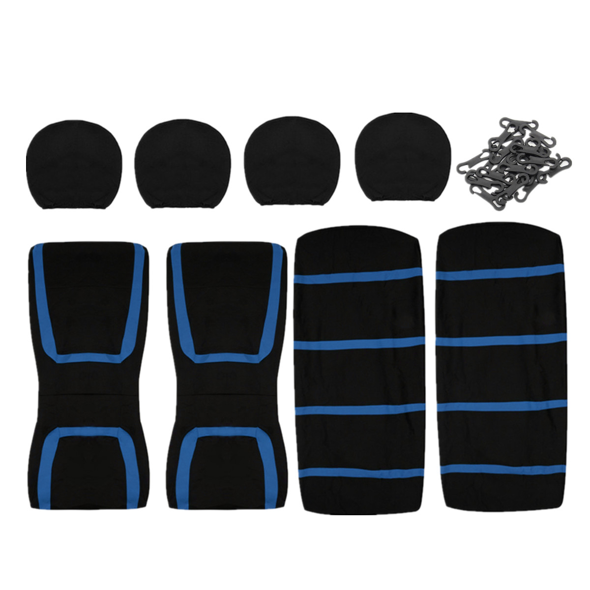Universal-Car-Seat-Covers-Full-Set-Washable-Front-Rear-Head-Covers-BLUE-BLACK-1689083