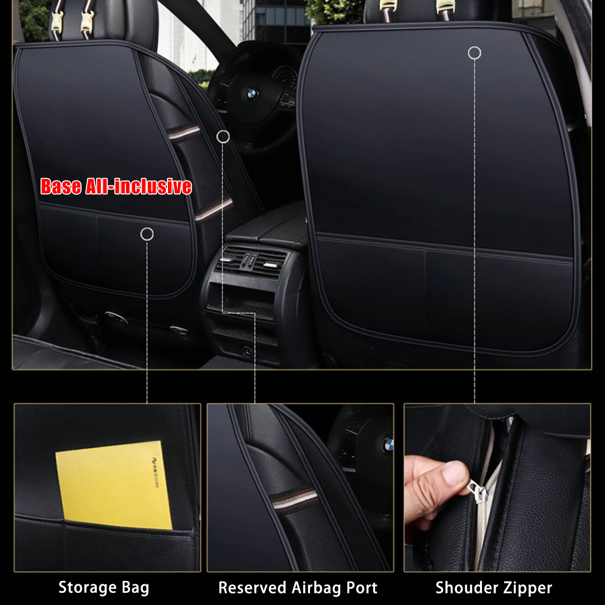 Universal-Deluxe-Leather-5-Seats-Car-Front-Seat-Cover-Full-Surround-Cushion-Pad-1650327