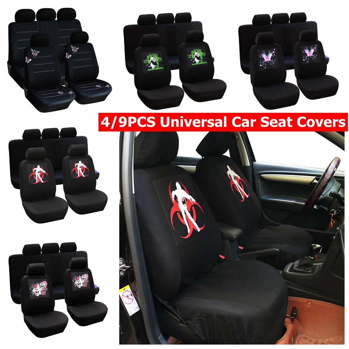 Universal-Five-Seat-Car-Seat-Cover-Panda-Skull-Head-Butterfly-Front--Rear-Seat-Covers-1664675