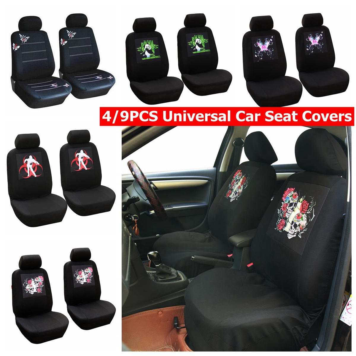 Universal-Five-Seat-Car-Seat-Cover-Panda-Skull-Head-Butterfly-Front--Rear-Seat-Covers-1664675