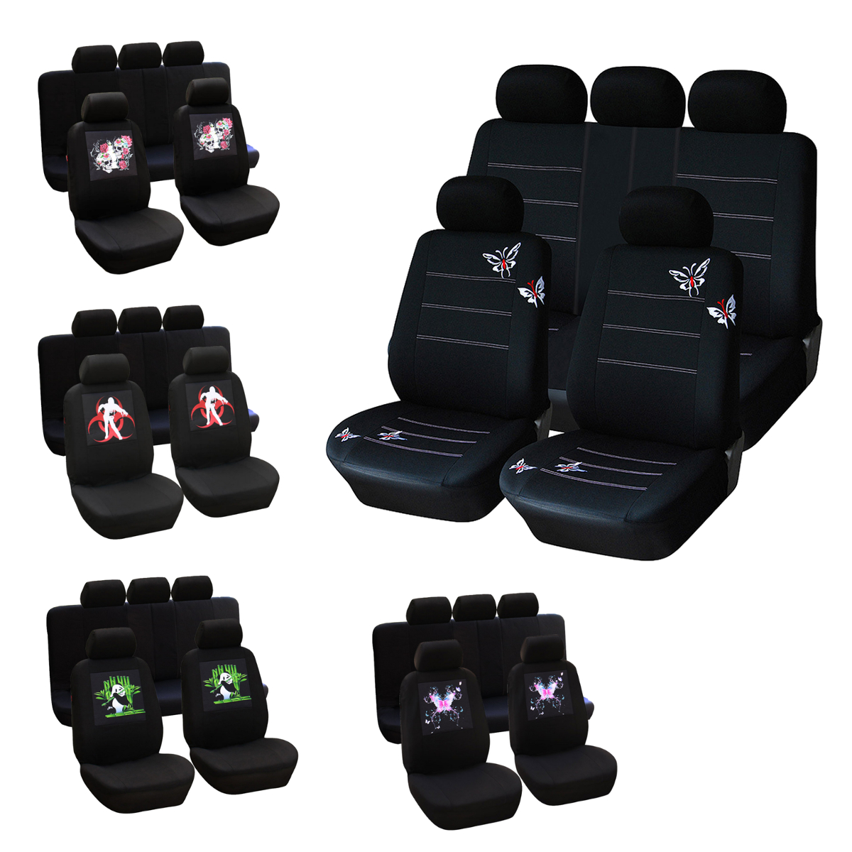 Universal-Five-Seat-Car-Seat-Cover-Panda-Skull-Head-Butterfly-Front--Rear-Seat-Covers-1664675