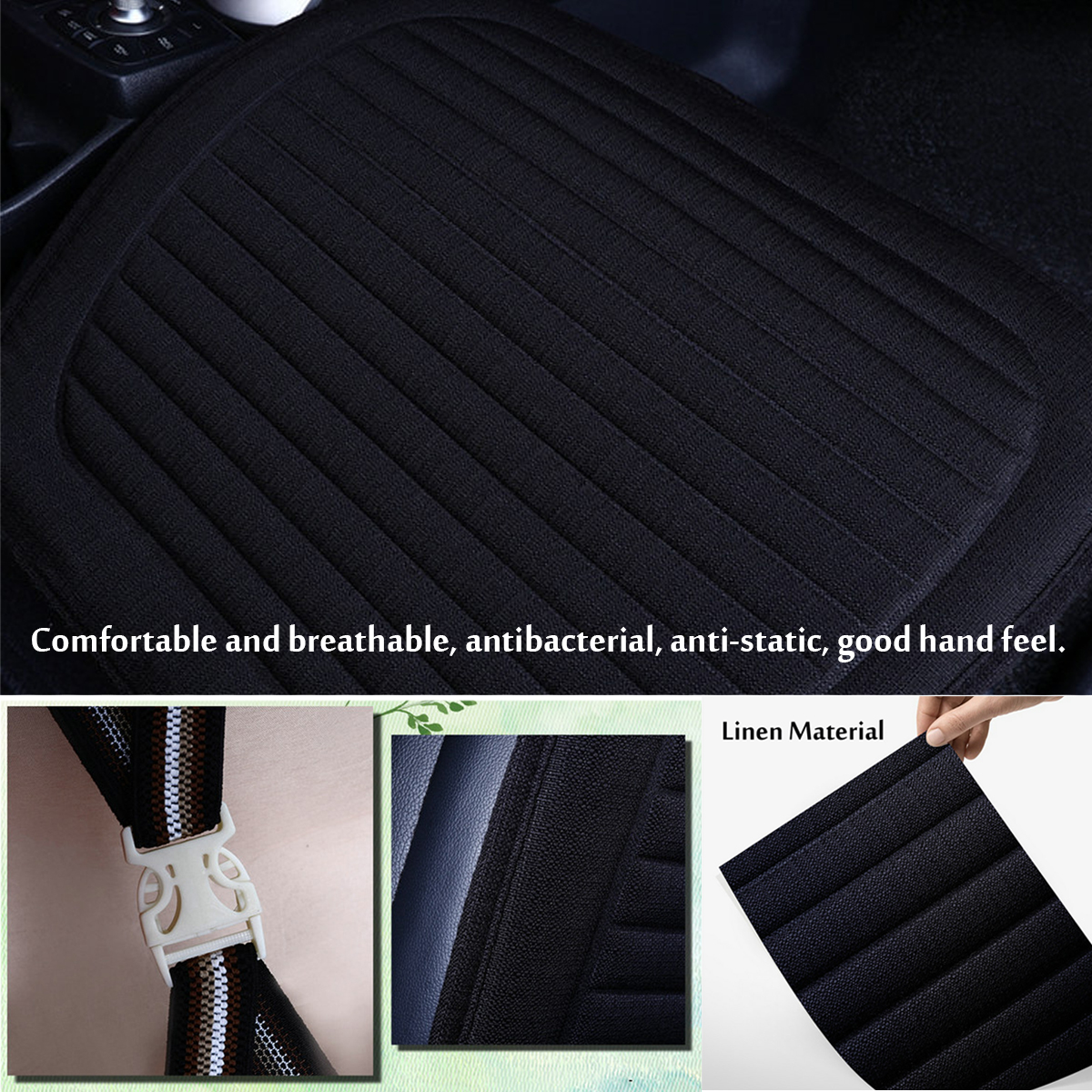 Universal-Full-Car-Seat-Cover-Auto-Linen--Breathable-Cushion-Pad-Mat-Protector-1666434
