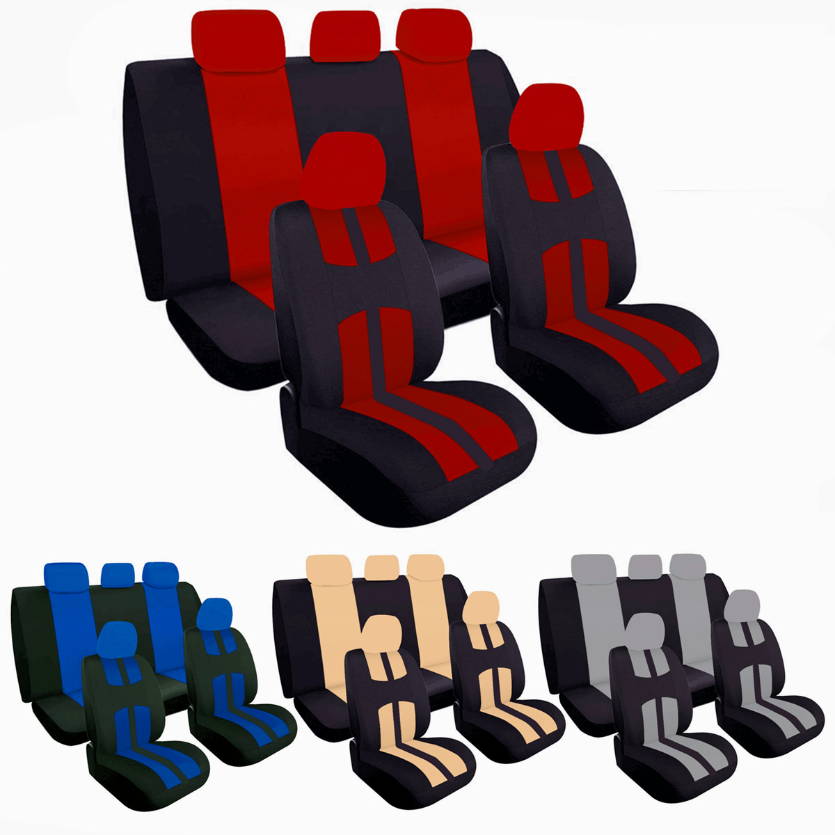 Universal-Full-Set-Car-Seat-Covers-For-Truck-SUV-5-Heads-BeigeBlueRedGray-1689190