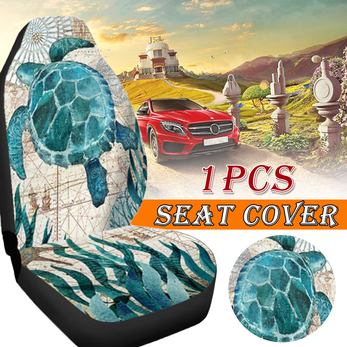 Universal-Lion-Dolphin-Turtle-Polyester-Car-SUV-Seat-Cover-Cushion-Protector-1651359