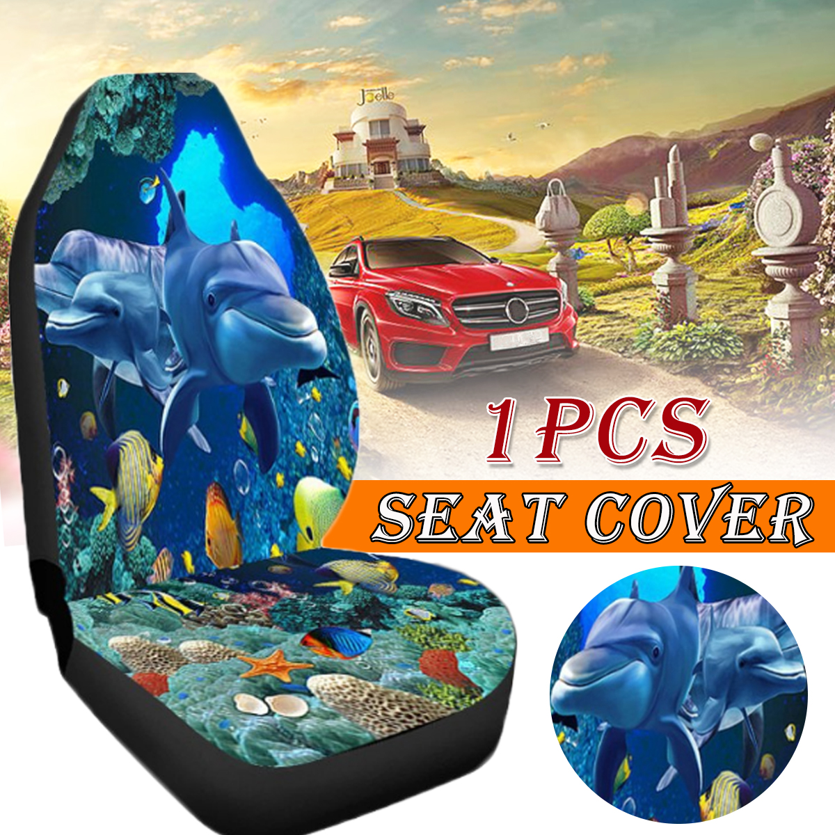 Universal-Lion-Dolphin-Turtle-Polyester-Car-SUV-Seat-Cover-Cushion-Protector-1651359