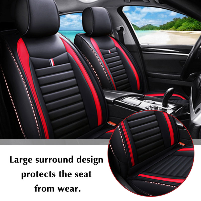 Universal-PU-Leather-Car-Front-Seat-Cushion-Cover-Non-slip-Protector-Mat-Black-1664889