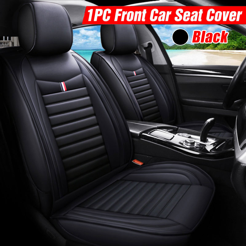 Universal-PU-Leather-Car-Front-Seat-Cushion-Cover-Non-slip-Protector-Mat-Black-1664889