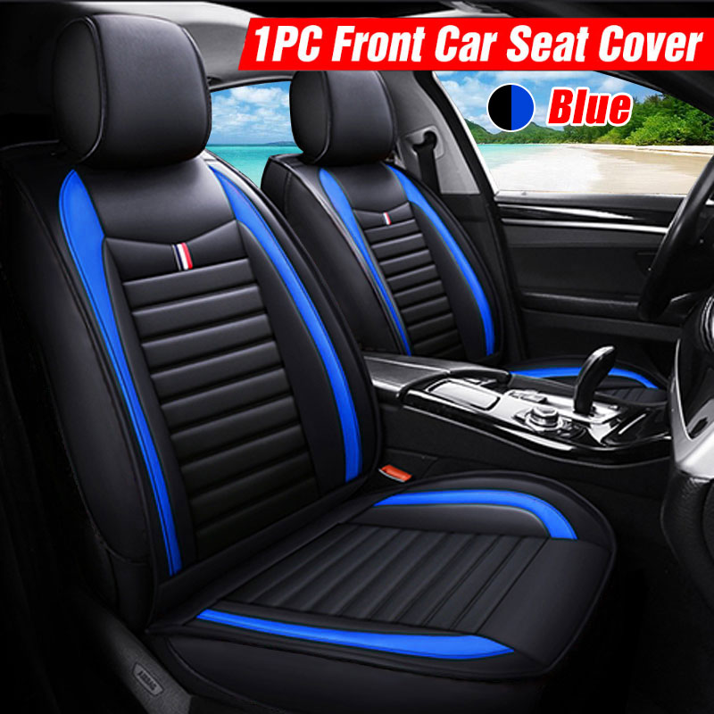 Universal-PU-Leather-Car-Front-Seat-Cushion-Cover-Non-slip-Protector-Mat-Black-1664889