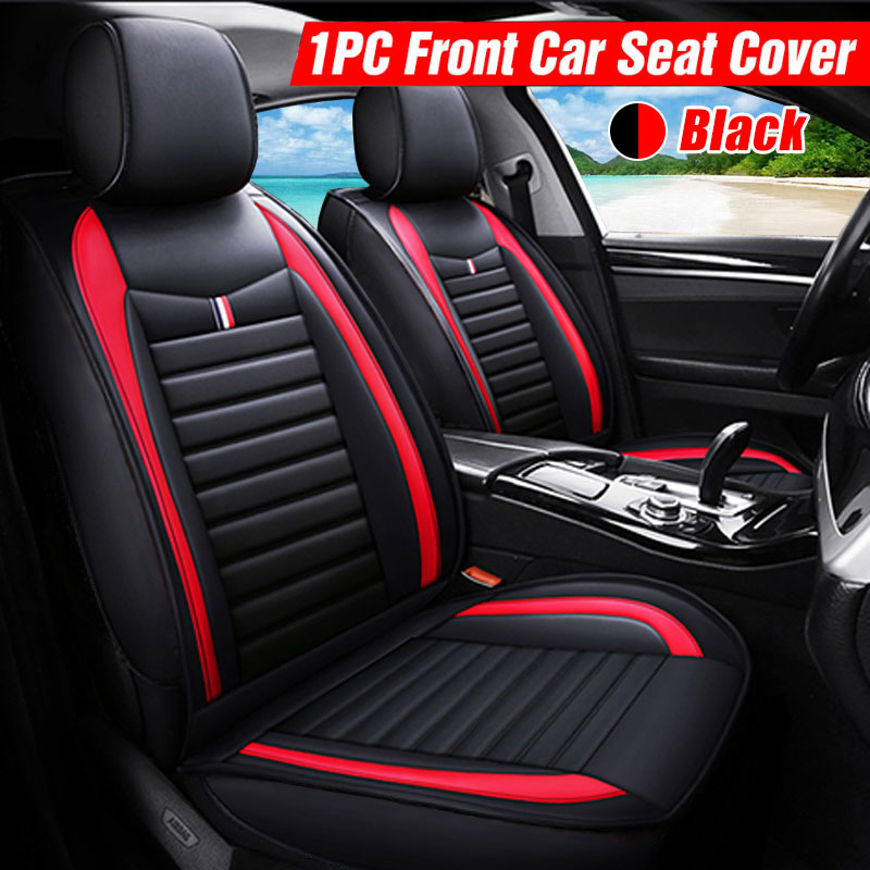 Universal-PU-Leather-Car-Front-Seat-Cushion-Cover-Non-slip-Protector-Mat-Black-1664889