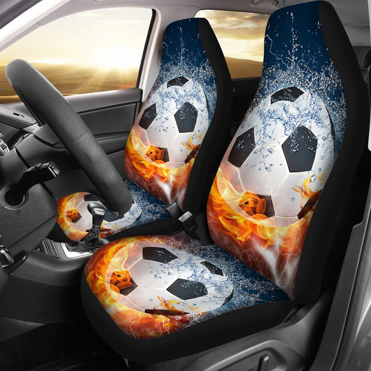 Universal-Single-Front-Car-Seat-Cover-Protector-Football-Print-Cushion-Non-slip-1793975