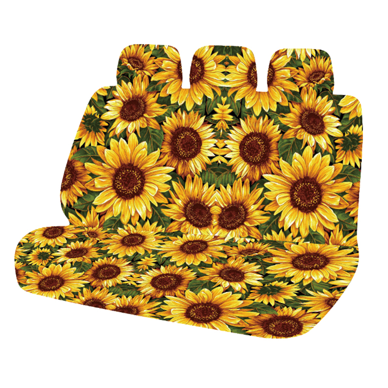 Universal-Sunflower-5-Seats-Car-Seat-Covers-Set-Polyester-Washable-Interior-Part-1818976