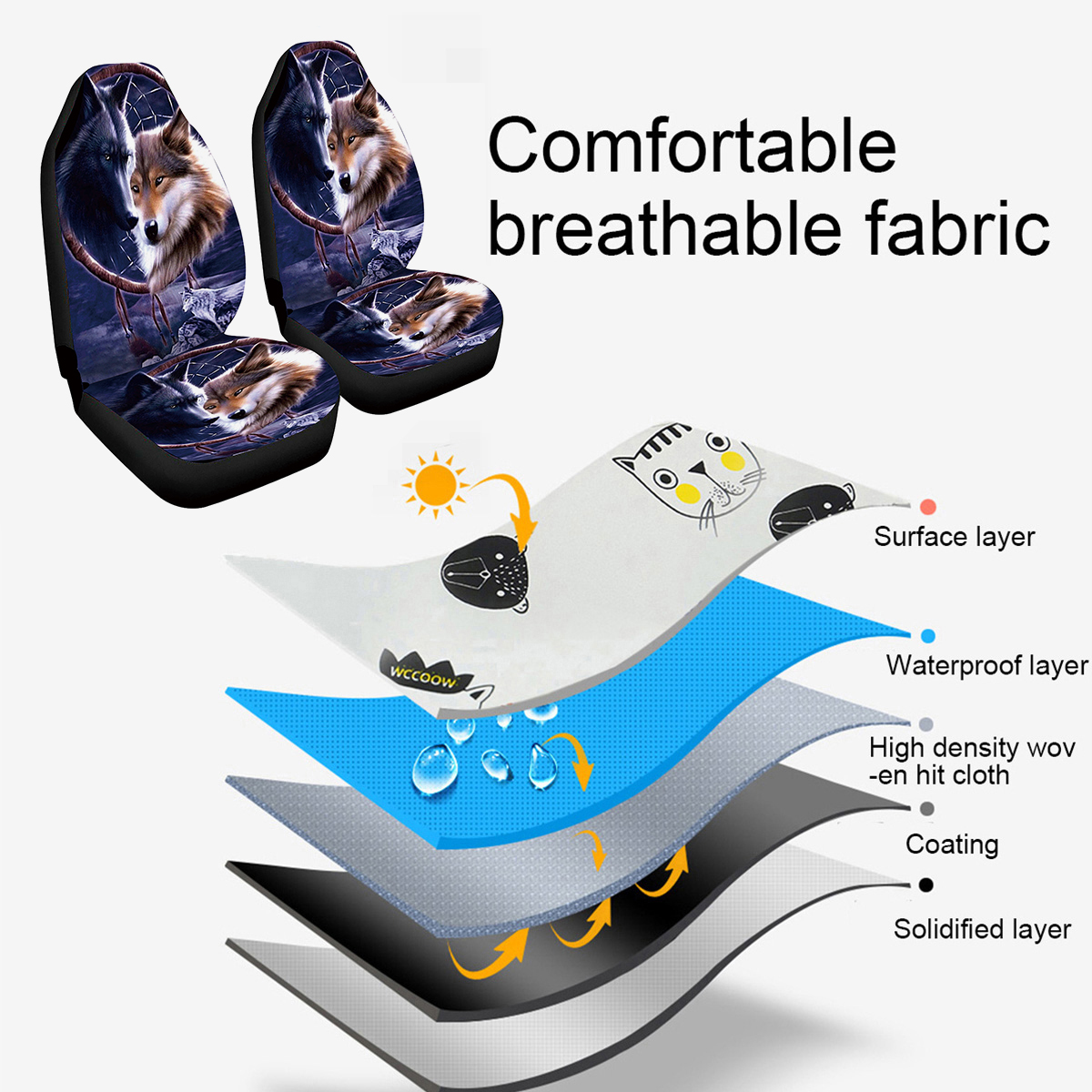 Universal-Wolf-Pattern-Front-Rear-Car-Floor-Mat-Pad-Set-Waterproof-Washable-1803294