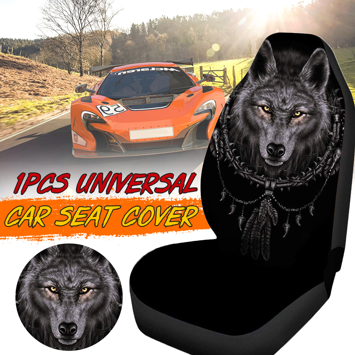 Universal-Wolf-Shape-Polyester-Car-Seat-Cover-SUV-Cushion-Protector-Comfortable-1653640