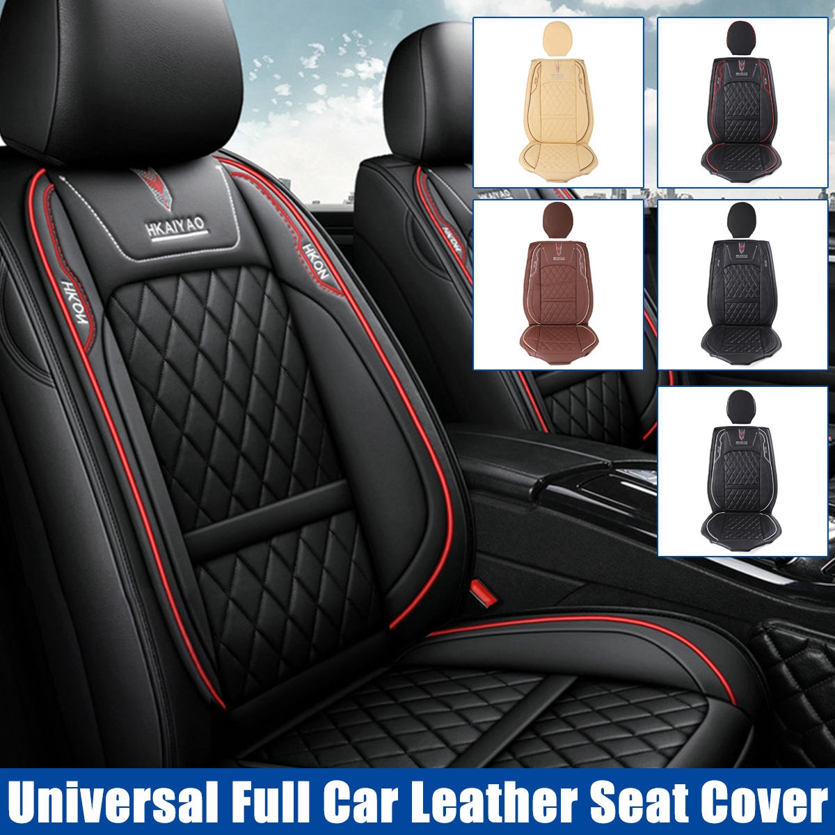 Waterproof-Car-Front-Seat-Mats-Protector-Cover-Organizer-PU-Leather-Breathable-1779055