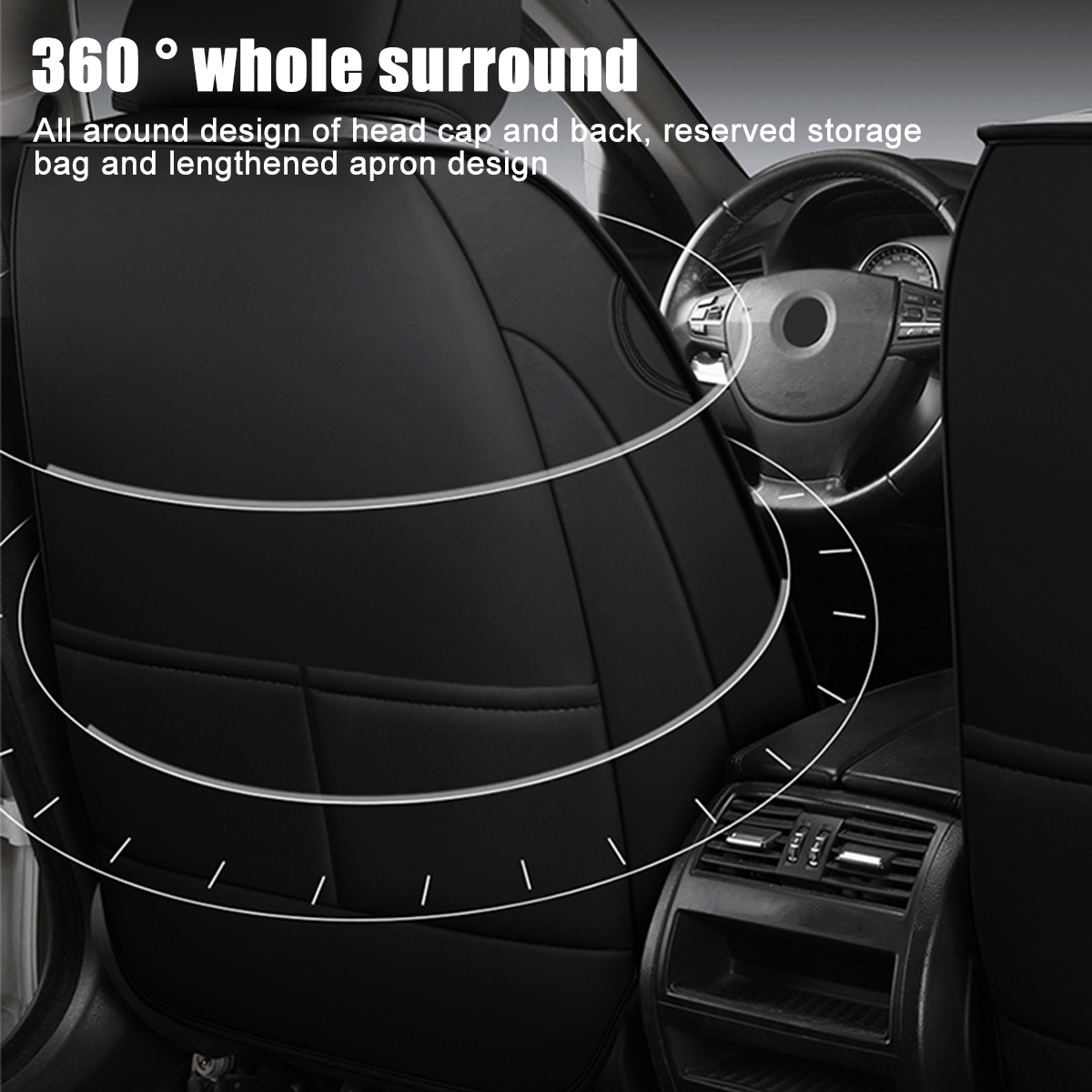 Waterproof-Car-Front-Seat-Mats-Protector-Cover-Organizer-PU-Leather-Breathable-1779055