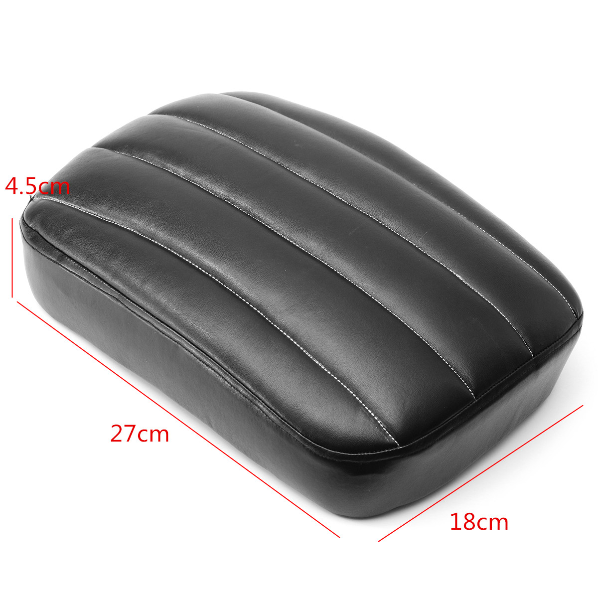 68-Suction-Cup-Rear-Passenger-Pillion-Rectangle-Pad-Seat-For-Harley-Dyna-Custom-1240202