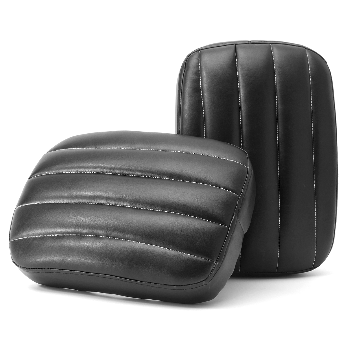 68-Suction-Cup-Rear-Passenger-Pillion-Rectangle-Pad-Seat-For-Harley-Dyna-Custom-1240202