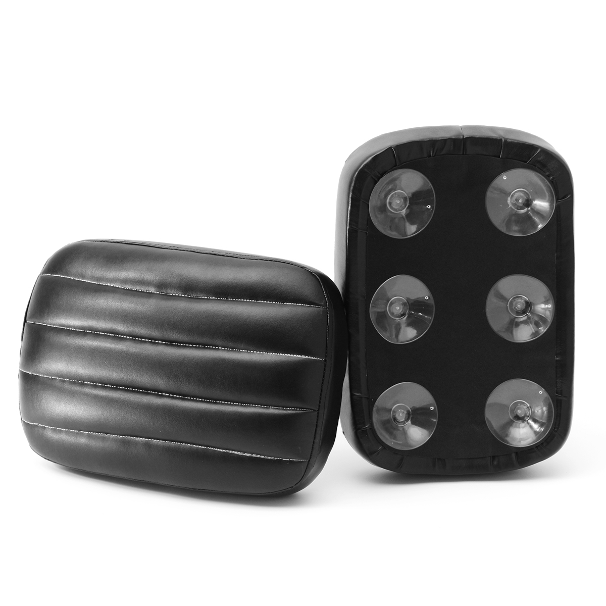 68-Suction-Cup-Rear-Passenger-Pillion-Rectangle-Pad-Seat-For-Harley-Dyna-Custom-1240202