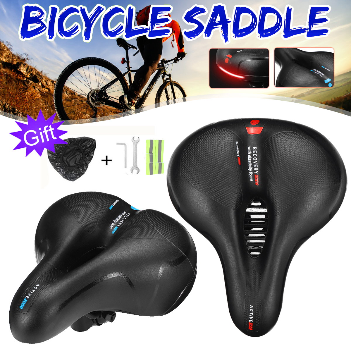 Bike-Seat-Bicycle-Saddle-Cover-Road-MTB-Mountain-Wide-Soft-Padded-Gel-Cushion-1750422