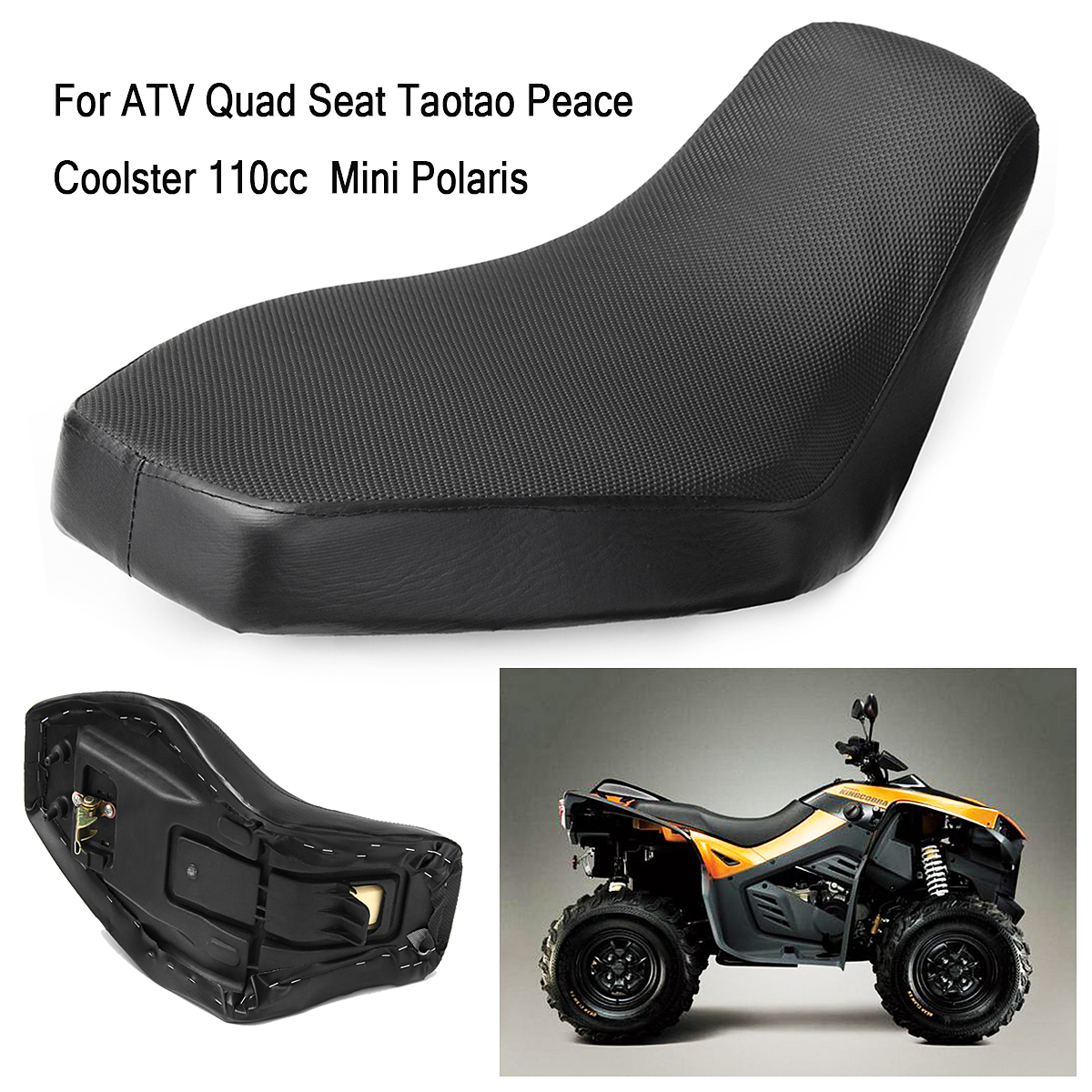 Black-Foam-Seat-For-Kids-ATV-Quad-Seat-Cushion-Taotao-Peace-Coolster-110cc-Mini-Polaris-1500210
